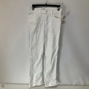Jeans Skinny By Mother In White Denim, Size: 4