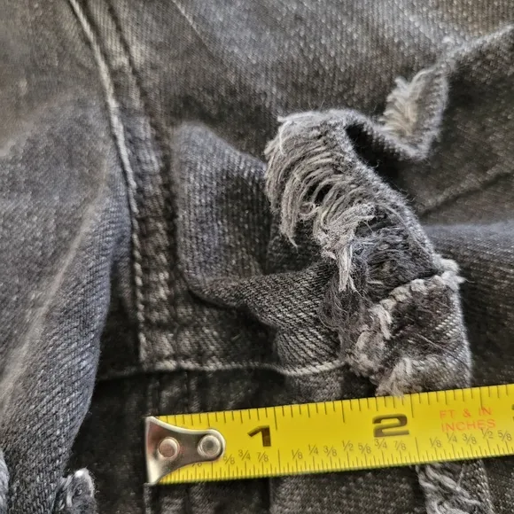Joe's Jeans Charlie Black High Rise Raw Hem Japan Inspire Denim Shorts, 27 - EUC