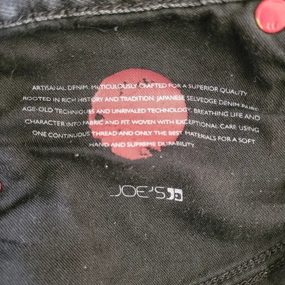 Joe's Jeans Charlie Black High Rise Raw Hem Japan Inspire Denim Shorts, 27 - EUC