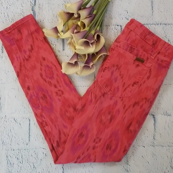 Joe's Jeans Skinny Ankle Tribal Print Jeans