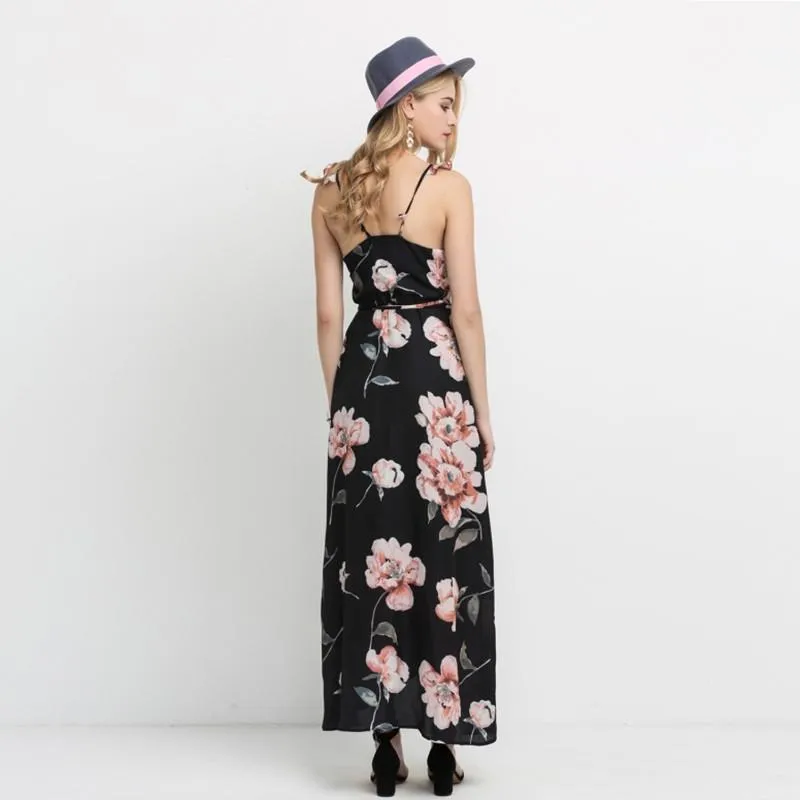 Judy Black Floral Maxi Dress