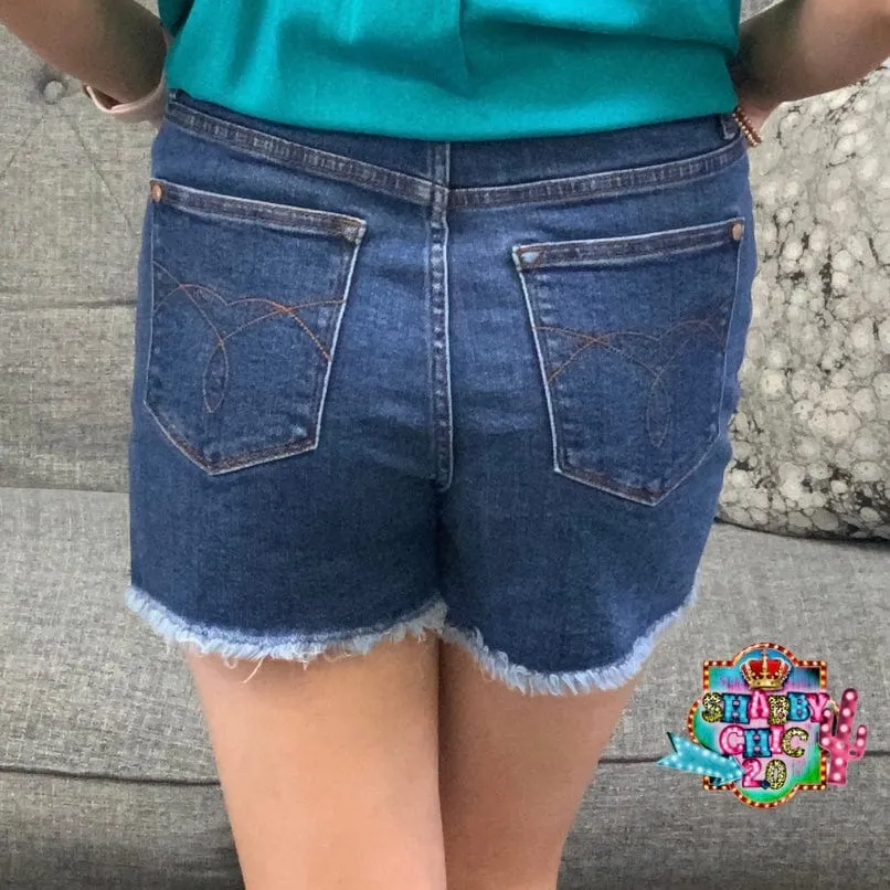Judy Blue High Waist Vintage Wash Cut Off Shorts