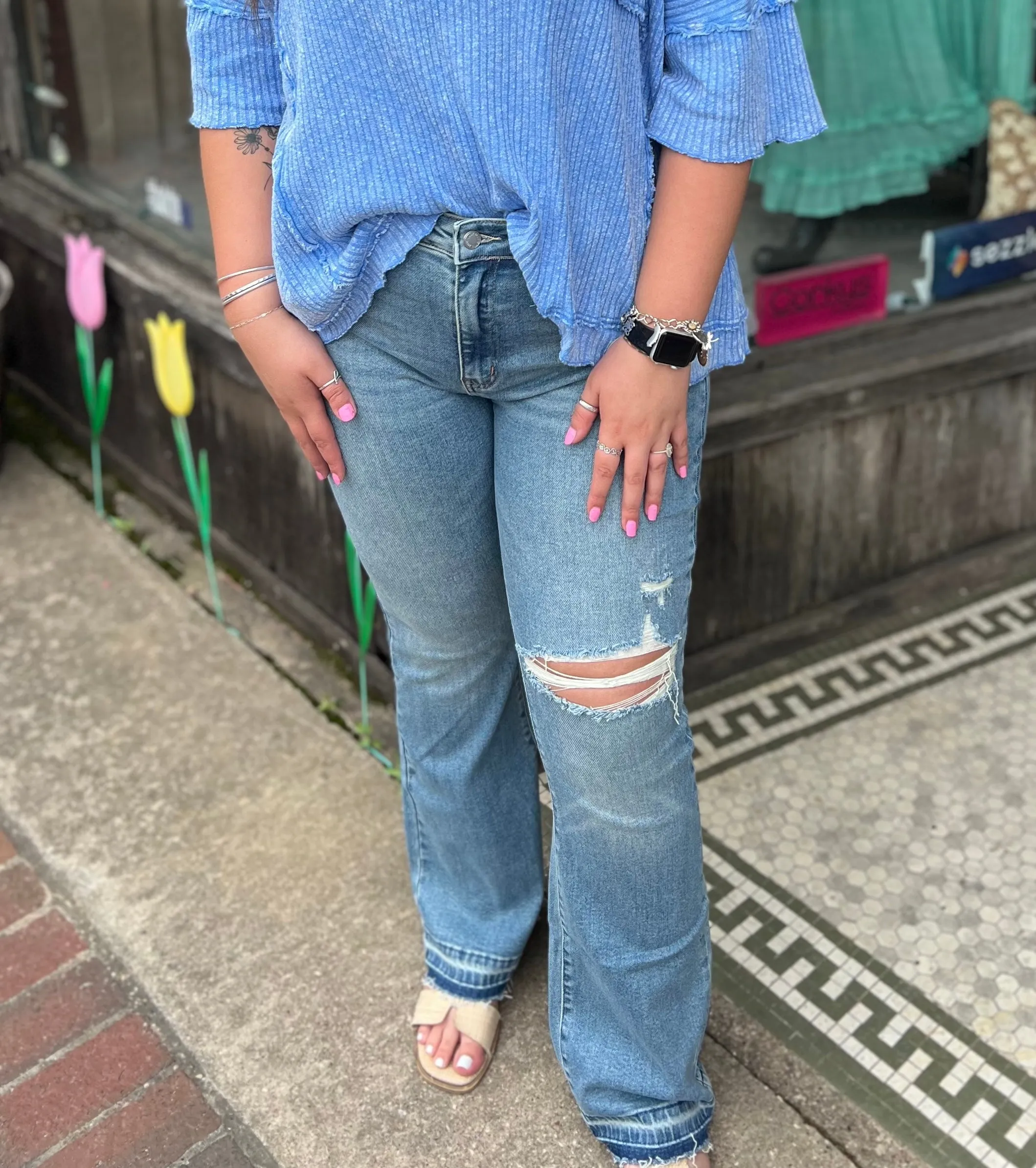 Judy Blue Presley Mid Rise Bootcut Jeans