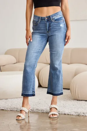 Judy Blue Release Hem Cropped Bootcut Jeans - Online Exclusive
