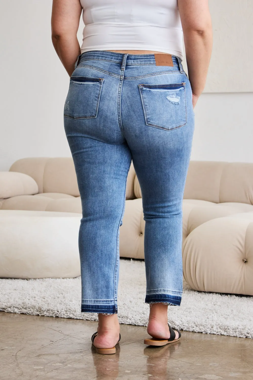 Judy Blue Release Hem Cropped Bootcut Jeans - Online Exclusive