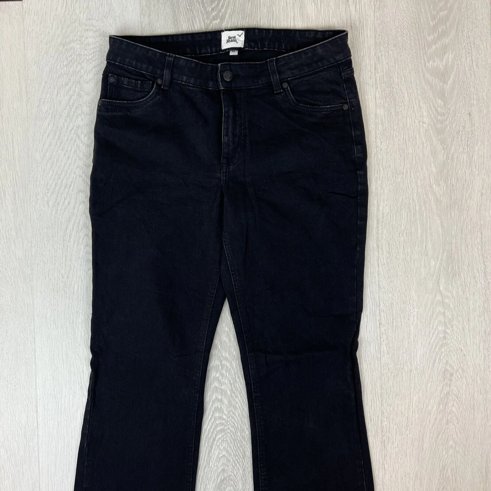 Just Jeans Womens Black Bootcut Denim Jeans Sie 12