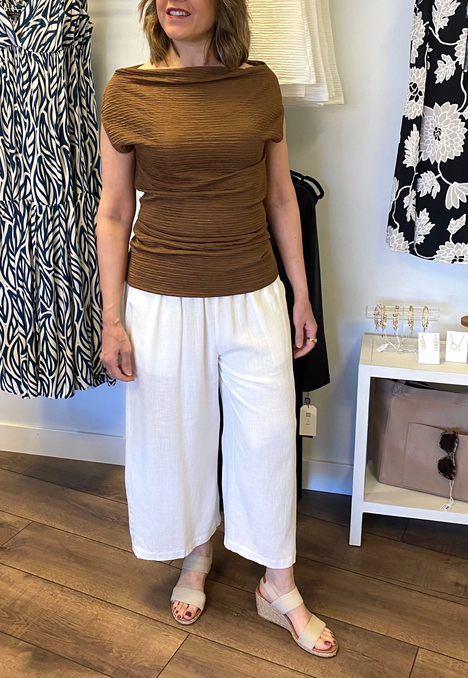 Justyne Linen Crop Pants