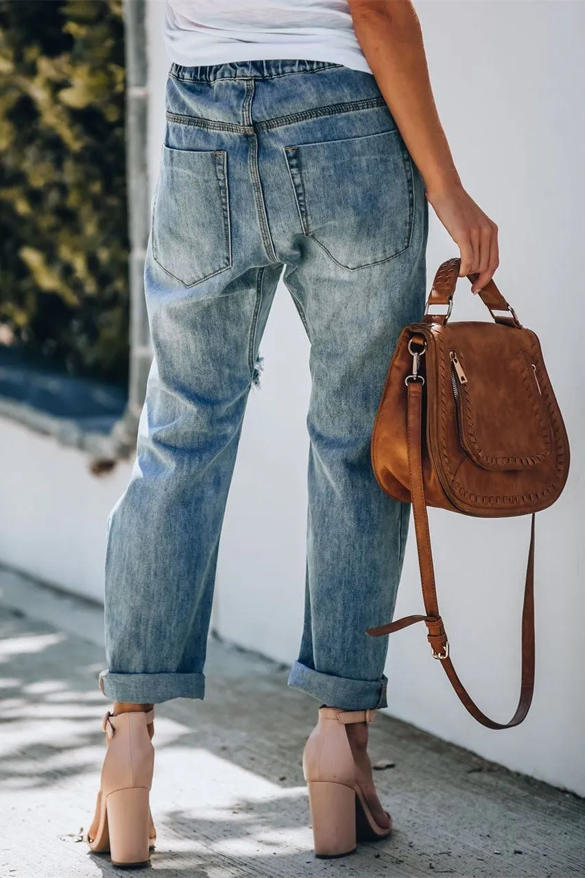 Kaiden Cotton Pocketed Denim Joggers