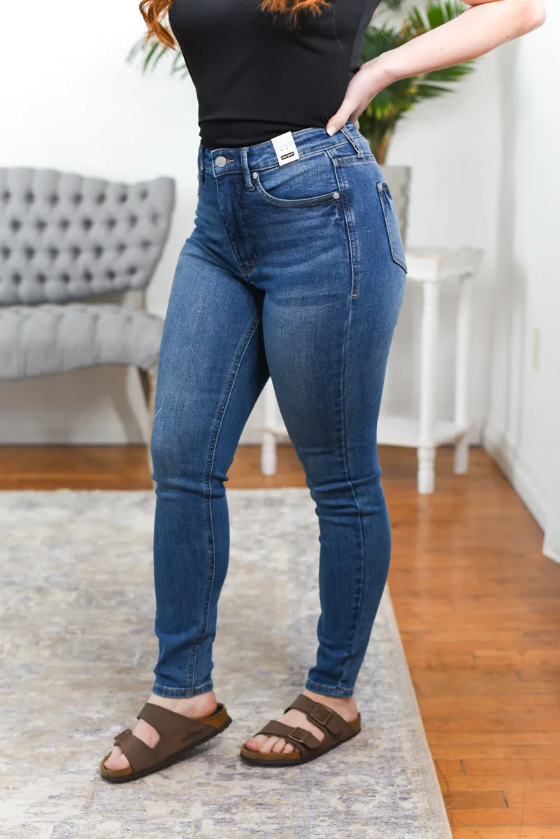 Kaitlyn Tummy Control High Rise Skinny Judy Blue Jeans