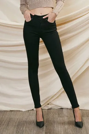 Kan Can Teen's High Rise Basic Super Skinny Jeans-Black..