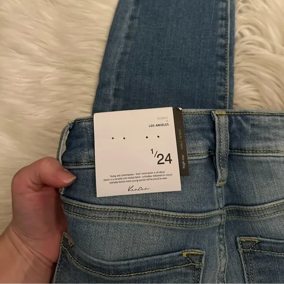 KANCAN High Rise Ankle Skinny Frayed Jeans
