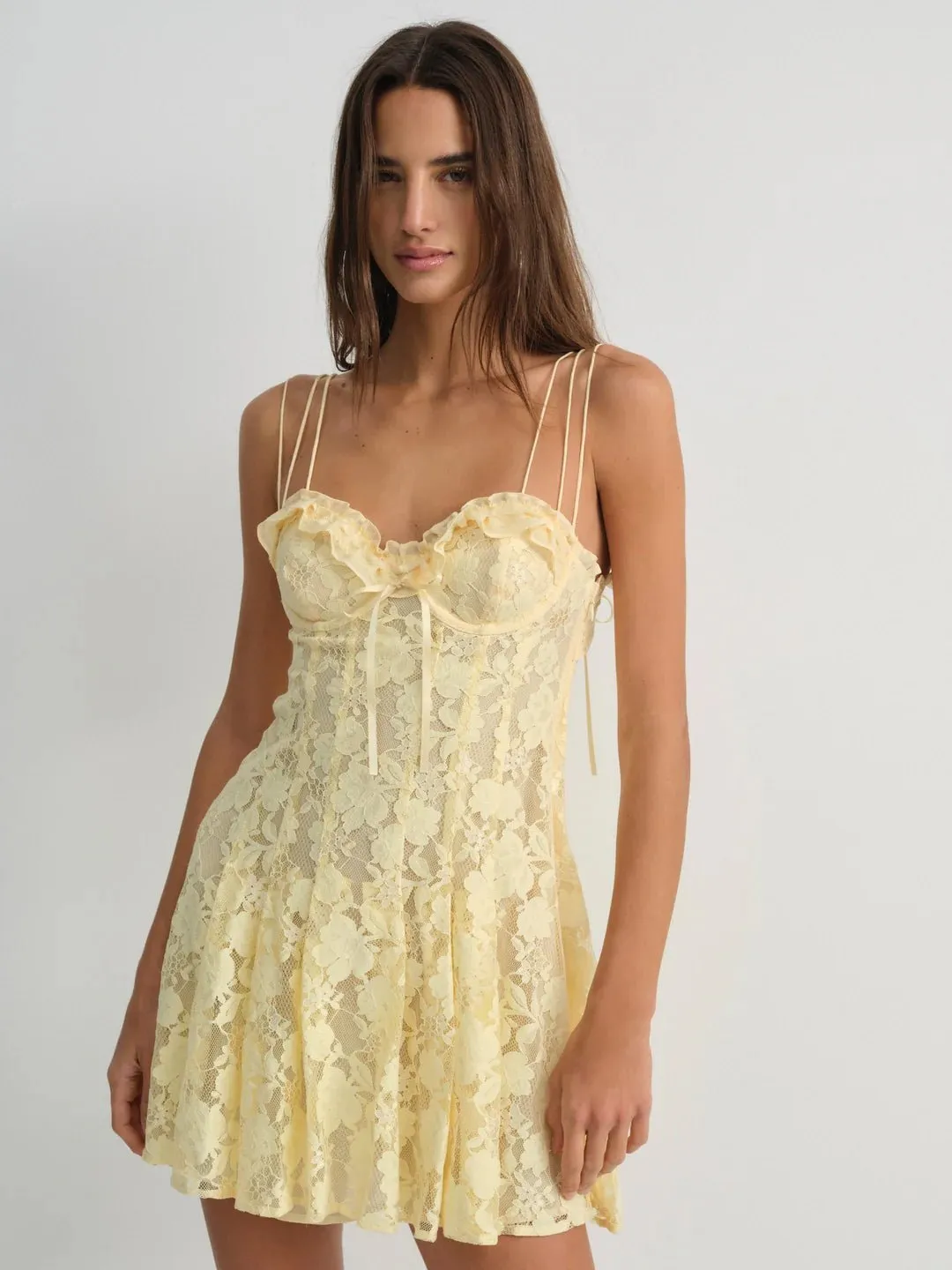Kate Mini Dress in Yellow