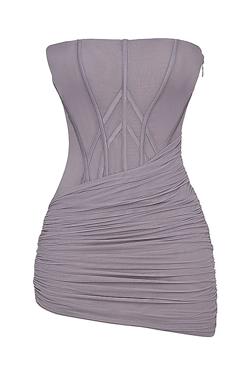 Katie Strapless Mesh Sexy Party Mini Dress