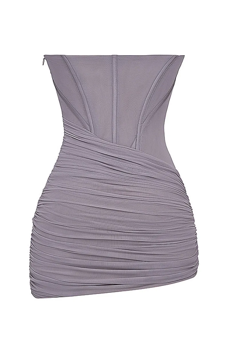 Katie Strapless Mesh Sexy Party Mini Dress