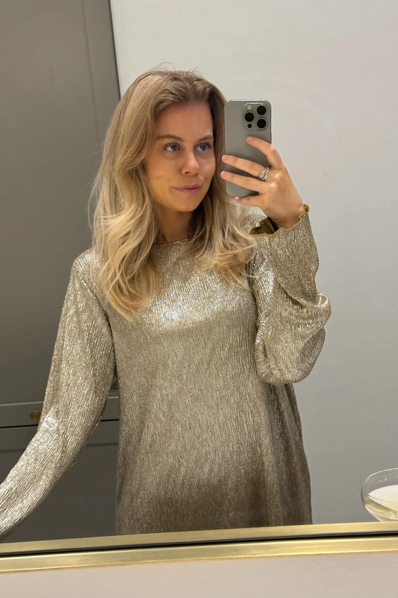 KellyIC Kjole - Guld Glitter