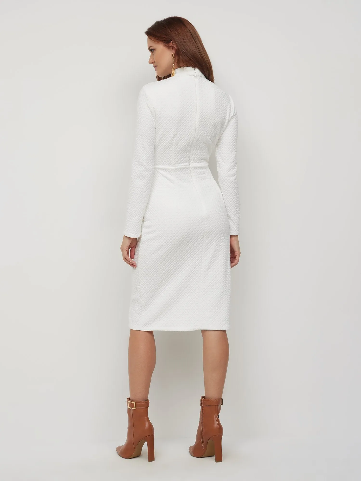Keyhole Cut-Out Sheath Dress