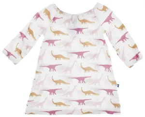 KicKee Pants Natural Sauropods L/S Peasant Dress