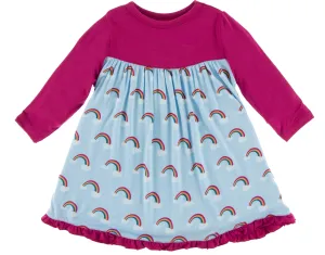 KicKee Pants Pond Rainbow L/S Swing Dress