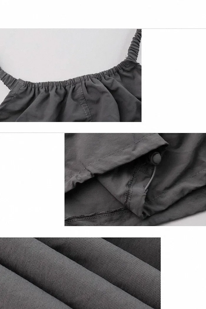 Korean A-line Long Skirt Suspender Dress