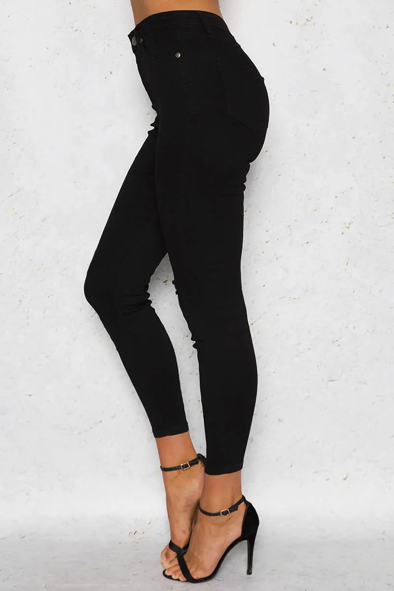 KYLIE SKINNY DENIM JEANS - Black