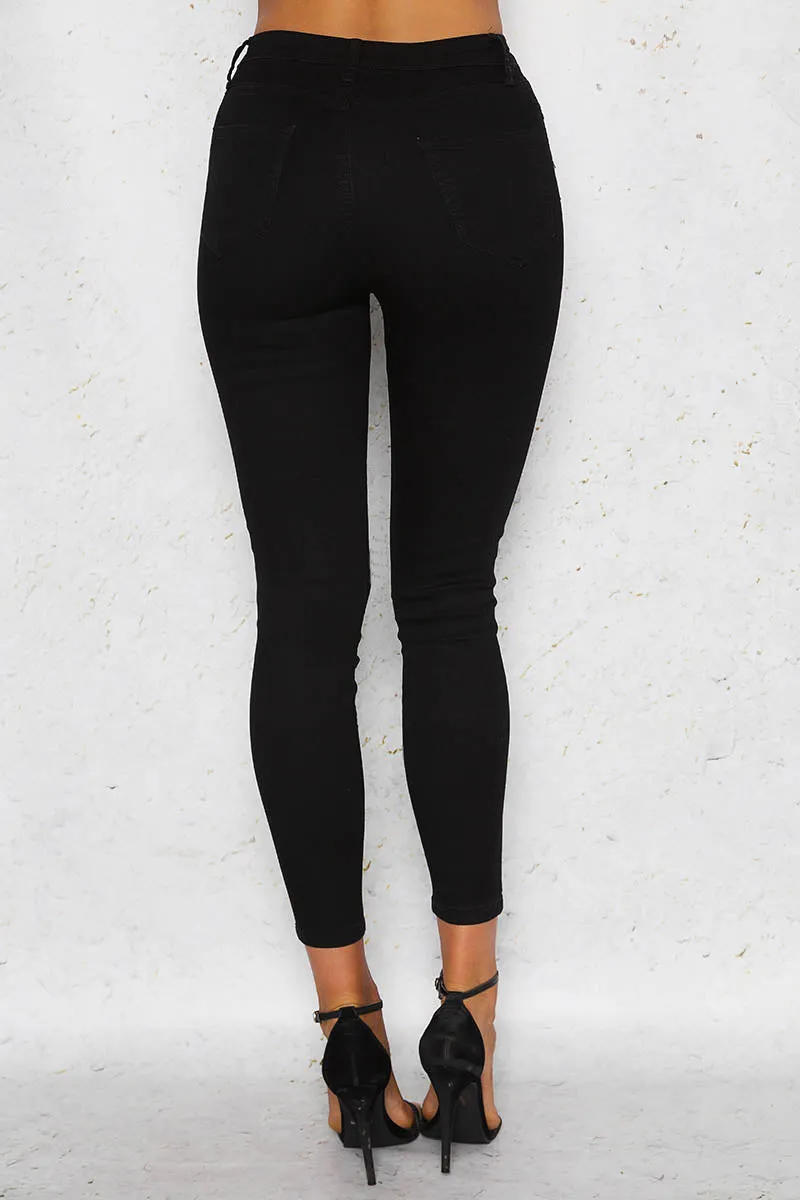 KYLIE SKINNY DENIM JEANS - Black