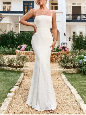 Lace Jacquard Double Layers Maxi Dress