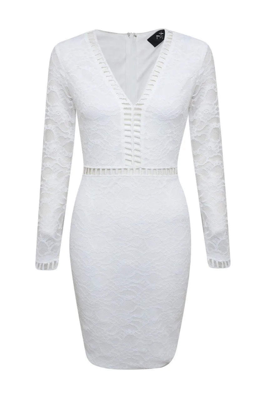 Lace Ladder Detail Dress