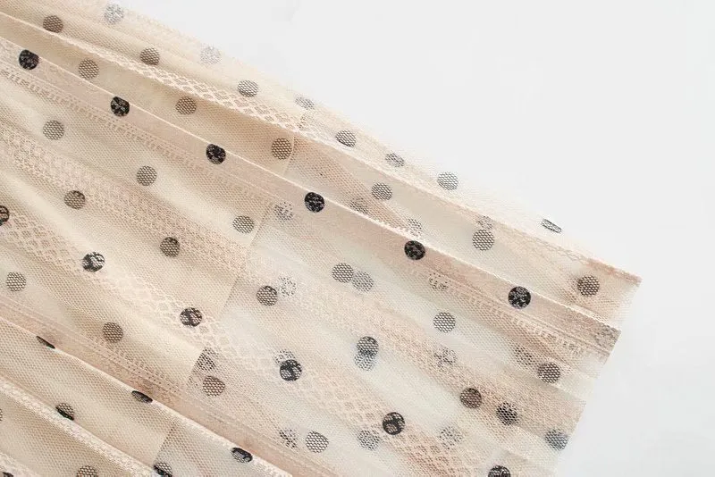 Lace Polka Dot Splicing Midi Floral Dresses