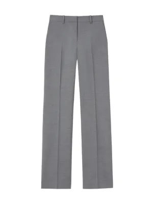 Lafayette 148 Melange Light Grey Trouser Gates in Nickle Melange