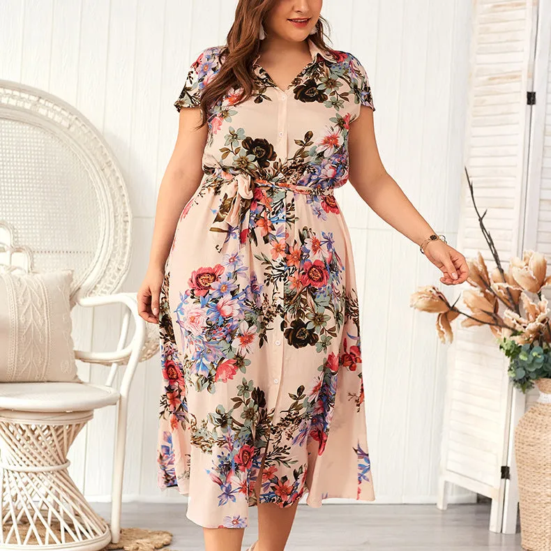 Large Size Summer New Print Fashion Dress