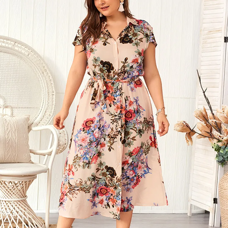 Large Size Summer New Print Fashion Dress