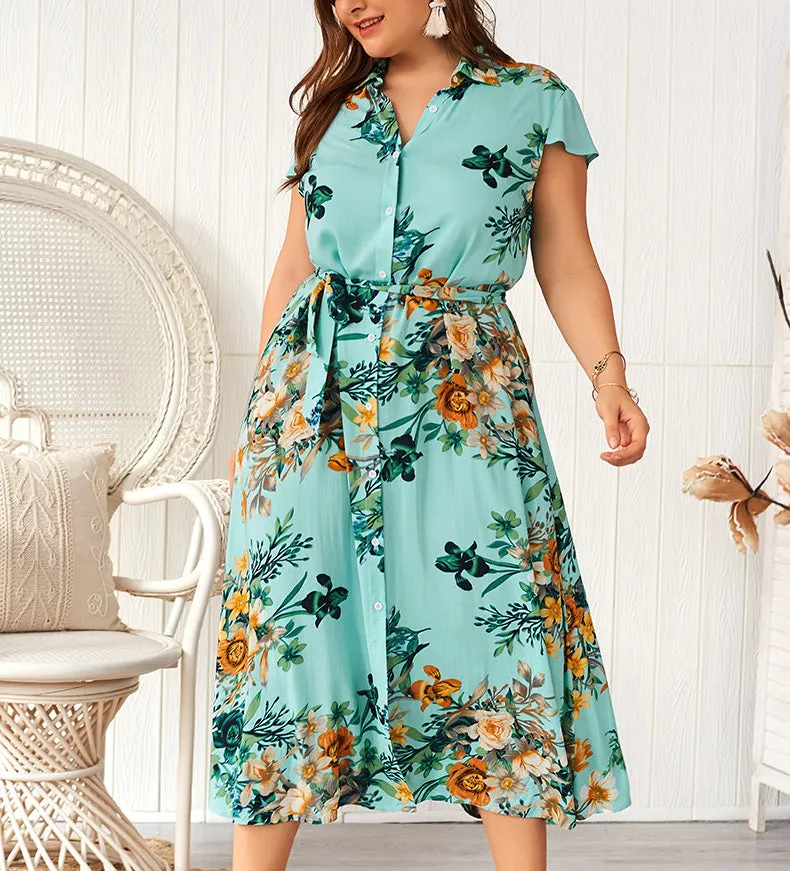 Large Size Summer New Print Fashion Dress