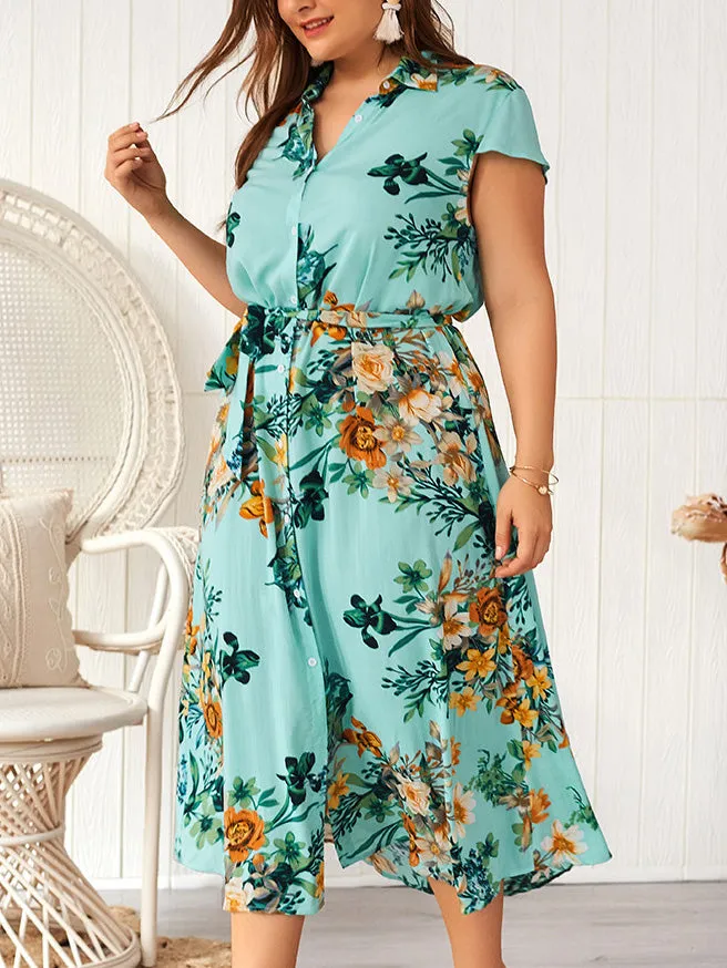 Large Size Summer New Print Fashion Dress