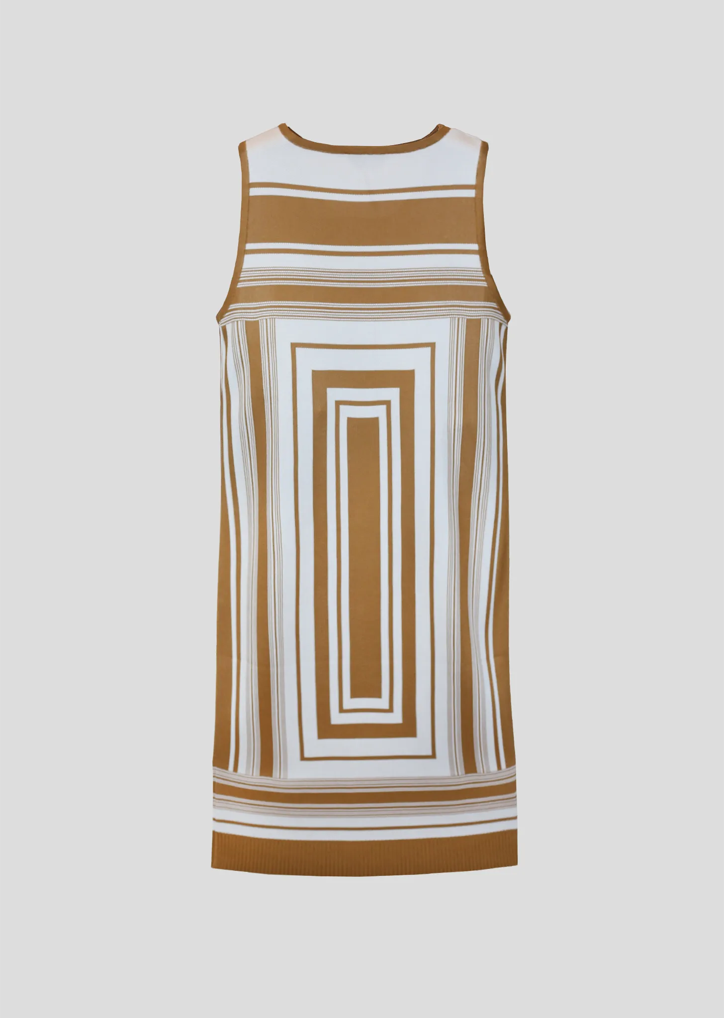 Lasalle - Sleeveless Tank Dress with Modern Geometric Design