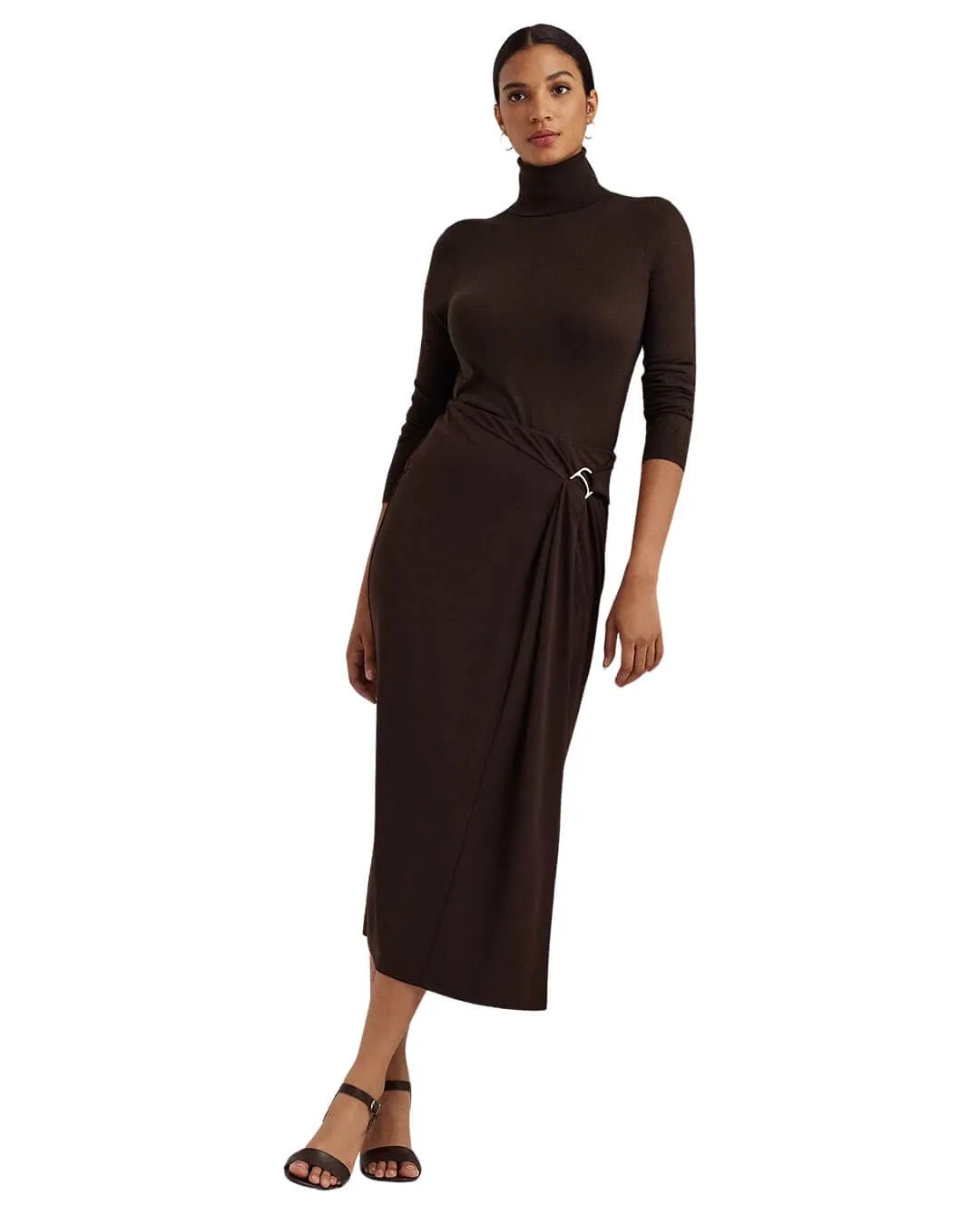 Lauren By Ralph Lauren Buckle-Trim Stretch Jersey Pencil Skirt