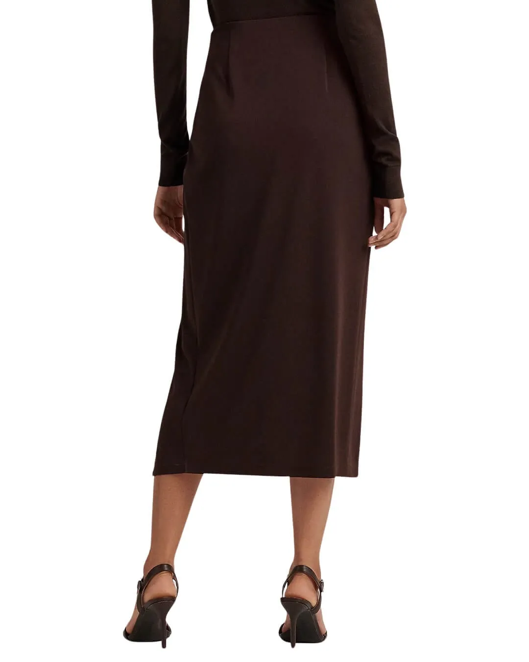 Lauren By Ralph Lauren Buckle-Trim Stretch Jersey Pencil Skirt