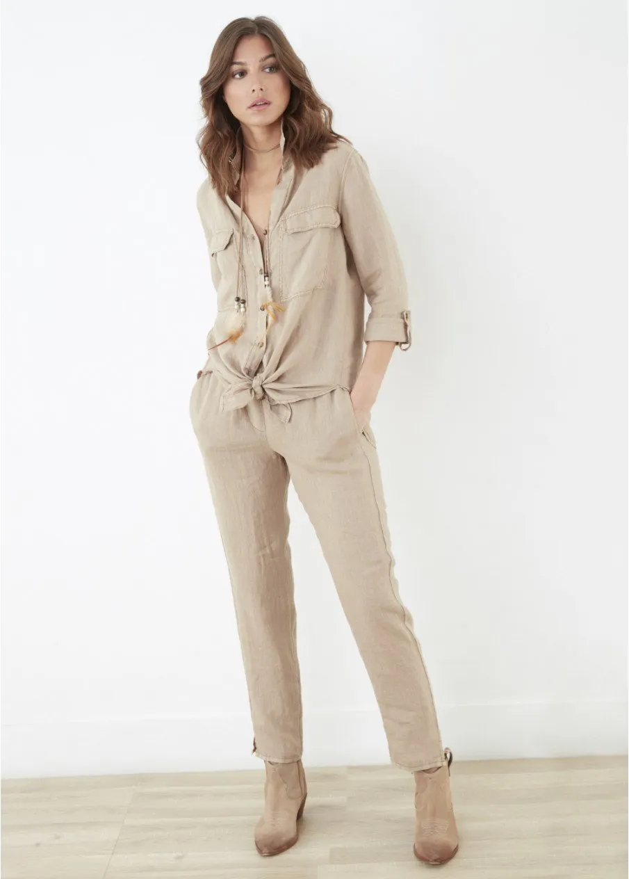 Lea Linen Drawstring Comfy Pants