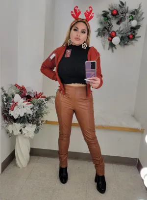Leather  legging RUST