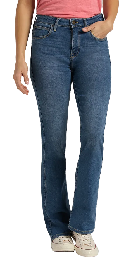 Lee Breese Boot Jeans Bootcut, Mittelblau verwaschen