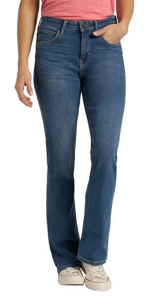 Lee Breese Boot Jeans Bootcut, Mittelblau verwaschen