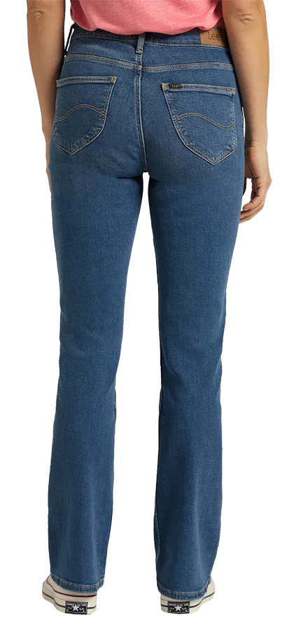 Lee Breese Boot Jeans Bootcut, Mittelblau verwaschen