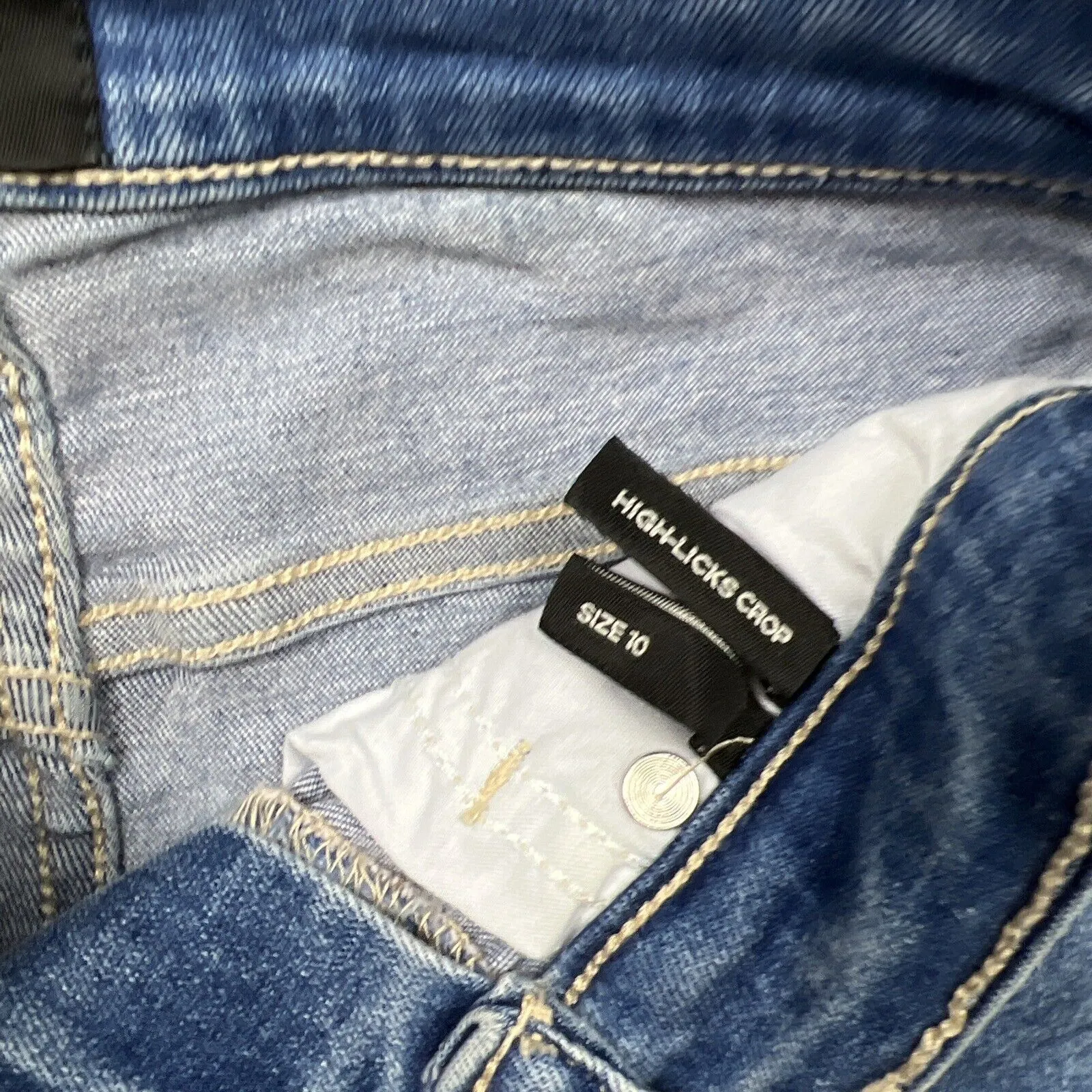 Lee Denim Womens Jeans High Lick Crop Size 10