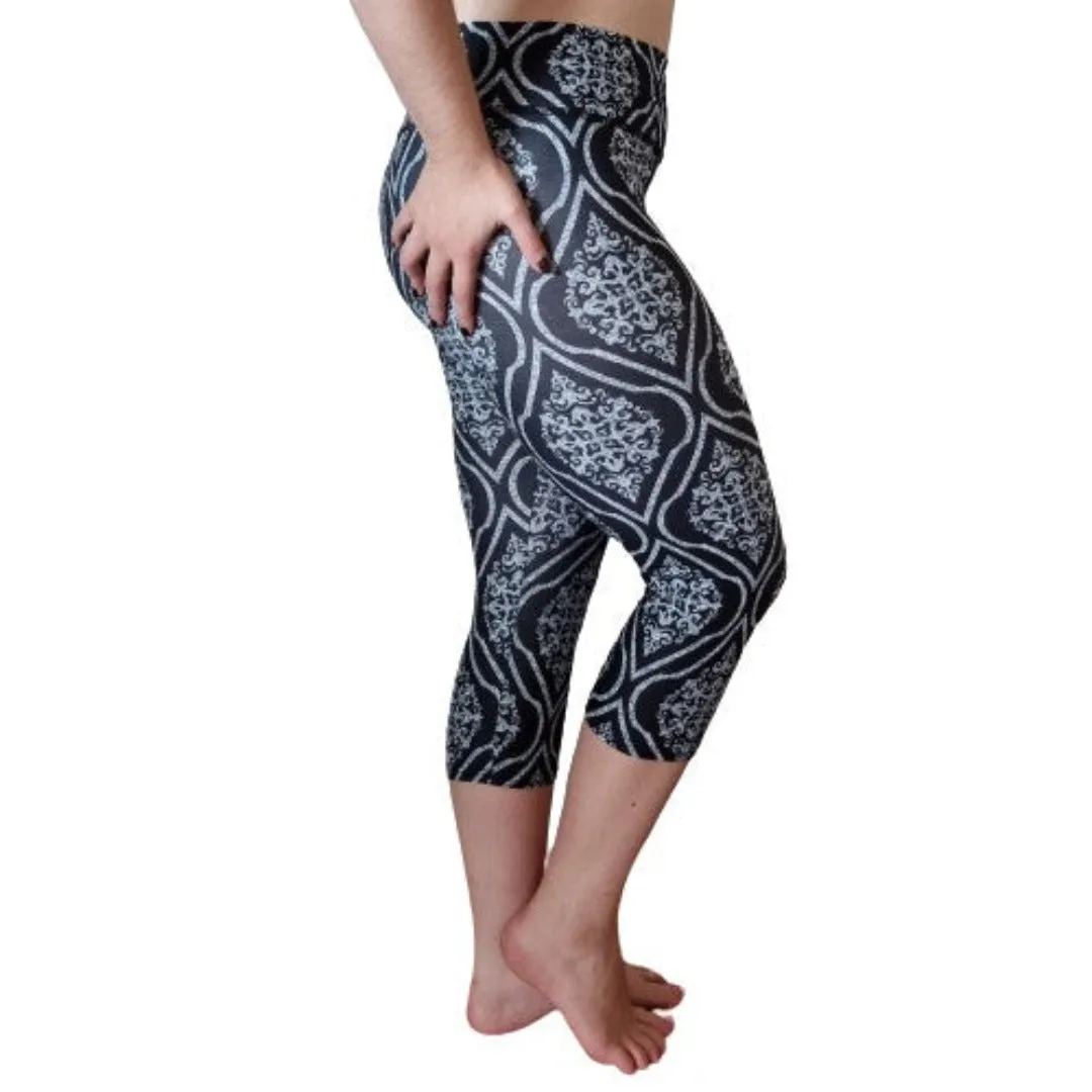 Leggings Capri Black Baroque