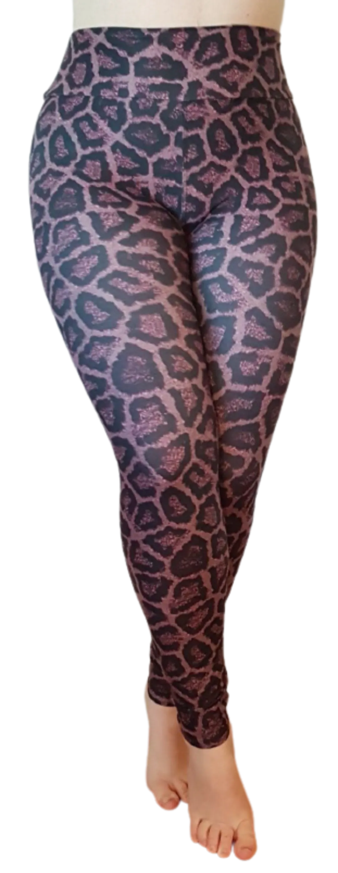 Leggings Full Length Magenta Leopard