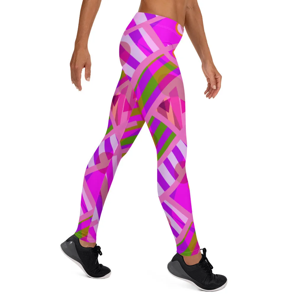 Leggings, Memphis Maze Pink