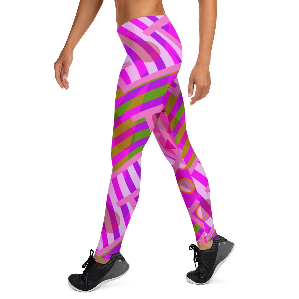Leggings, Memphis Maze Pink