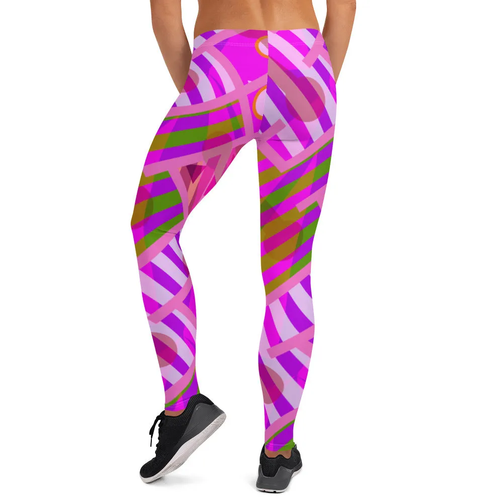 Leggings, Memphis Maze Pink