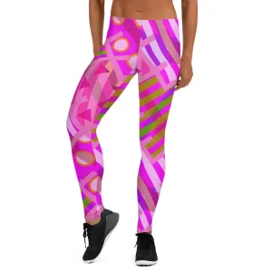 Leggings, Memphis Maze Pink