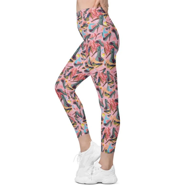 Leggings with pockets Coral 'Fashion Sea'