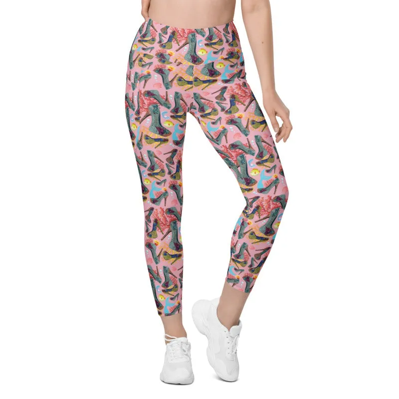 Leggings with pockets Coral 'Fashion Sea'